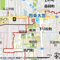 京都府京都市下京区四条大宮町35周辺の地図