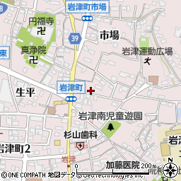 愛知県岡崎市岩津町市場5周辺の地図