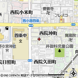 京都府京都市右京区西院坤町79周辺の地図