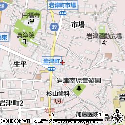 愛知県岡崎市岩津町市場4周辺の地図