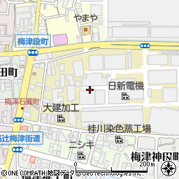 京都府京都市右京区梅津高畝町周辺の地図