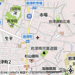愛知県岡崎市岩津町市場19周辺の地図