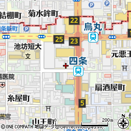 京都府京都市下京区童侍者町166周辺の地図