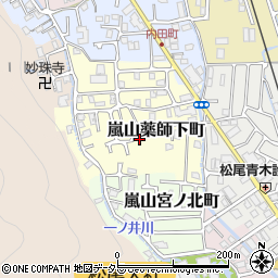 京都府京都市西京区嵐山薬師下町周辺の地図