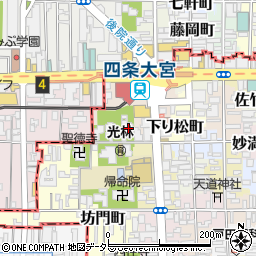 京都府京都市下京区四条大宮町34周辺の地図