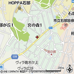 滋賀県湖南市宮の森周辺の地図
