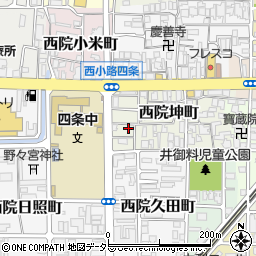 京都府京都市右京区西院坤町36周辺の地図