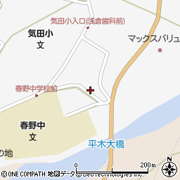 静岡県浜松市天竜区春野町気田542-6周辺の地図