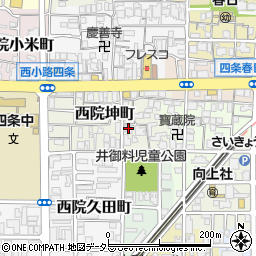 京都府京都市右京区西院坤町123周辺の地図