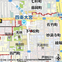 京都府京都市下京区四条大宮町26周辺の地図