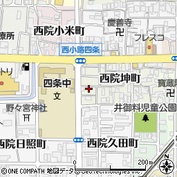 京都府京都市右京区西院坤町33周辺の地図