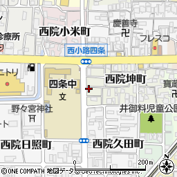 京都府京都市右京区西院坤町31周辺の地図