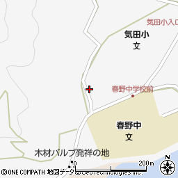静岡県浜松市天竜区春野町気田563周辺の地図