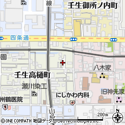 京都府京都市中京区壬生高樋町7-24周辺の地図