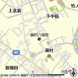 篠村八幡宮周辺の地図