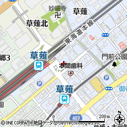 ファミリーマート清水草薙駅前店周辺の地図