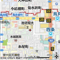 京都府京都市下京区鶏鉾町周辺の地図