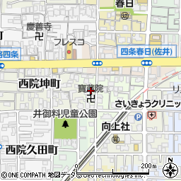 京都府京都市右京区西院松井町周辺の地図