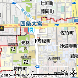 京都府京都市下京区四条大宮町25周辺の地図