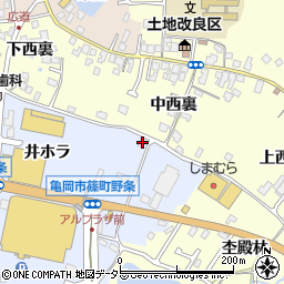 京都府亀岡市篠町野条上又4周辺の地図
