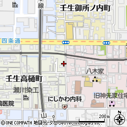 京都府京都市中京区壬生高樋町4周辺の地図