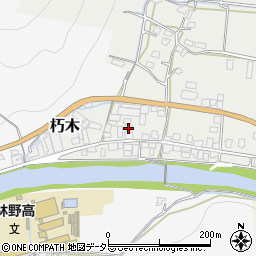 岡山県美作市朽木83周辺の地図