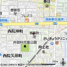 京都府京都市右京区西院松井町7周辺の地図