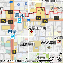 京都府京都市下京区元悪王子町52周辺の地図