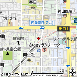 京都府京都市右京区西院松井町17周辺の地図