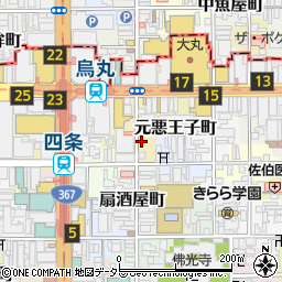 京都府京都市下京区元悪王子町周辺の地図