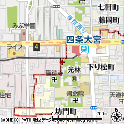京都府京都市下京区四条大宮町37周辺の地図