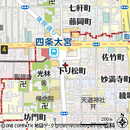 京都府京都市下京区四条大宮町23周辺の地図