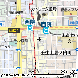 京都府京都市中京区壬生西土居ノ内町周辺の地図