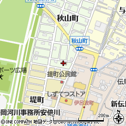 秋山町公民館周辺の地図