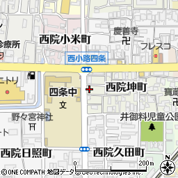京都府京都市右京区西院坤町30周辺の地図
