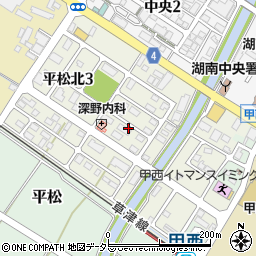 滋賀県湖南市平松北周辺の地図