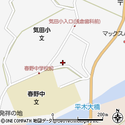 静岡県浜松市天竜区春野町気田537-3周辺の地図