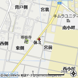 愛知県豊田市福受町（休ミ）周辺の地図