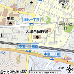 滋賀県大津土木事務所　経理用地課用地担当周辺の地図