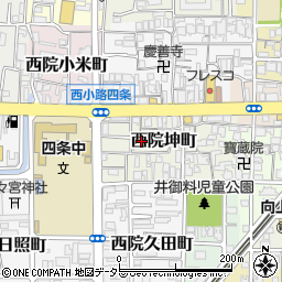京都府京都市右京区西院坤町73周辺の地図