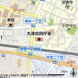 滋賀県大津合同庁舎周辺の地図
