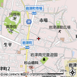 愛知県岡崎市岩津町市場15周辺の地図