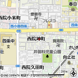 京都府京都市右京区西院坤町78周辺の地図