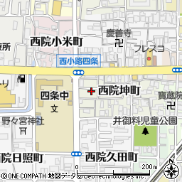 京都府京都市右京区西院坤町19周辺の地図