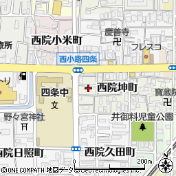 京都府京都市右京区西院坤町18周辺の地図