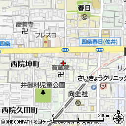 フルーツパーク西院松井町駐車場周辺の地図