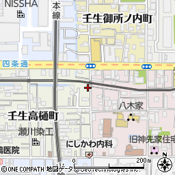 京都府京都市中京区壬生高樋町4-8周辺の地図