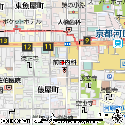 京都府京都市下京区大寿町周辺の地図