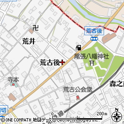 愛知県知多市八幡荒古後周辺の地図