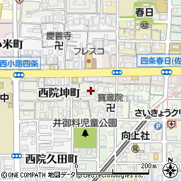 京都府京都市右京区西院坤町116周辺の地図